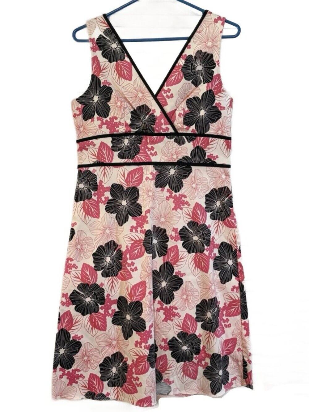 Sag Harbor Midi Dress Women's SZ 8 Floral Sleeveless